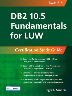 cover image of DB2 10.5 Fundamentals for LUW